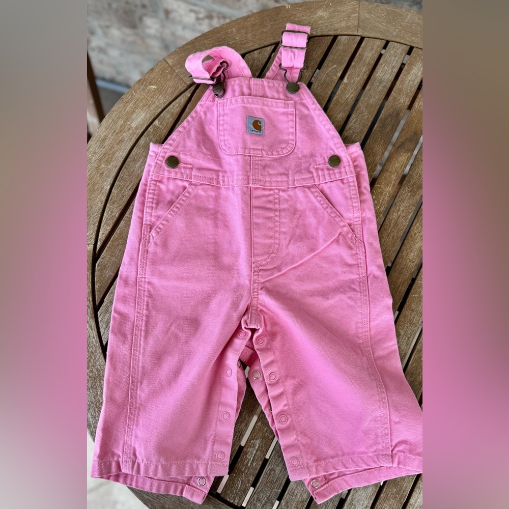 Carhartt Kids Pink Overalls - 6 Months